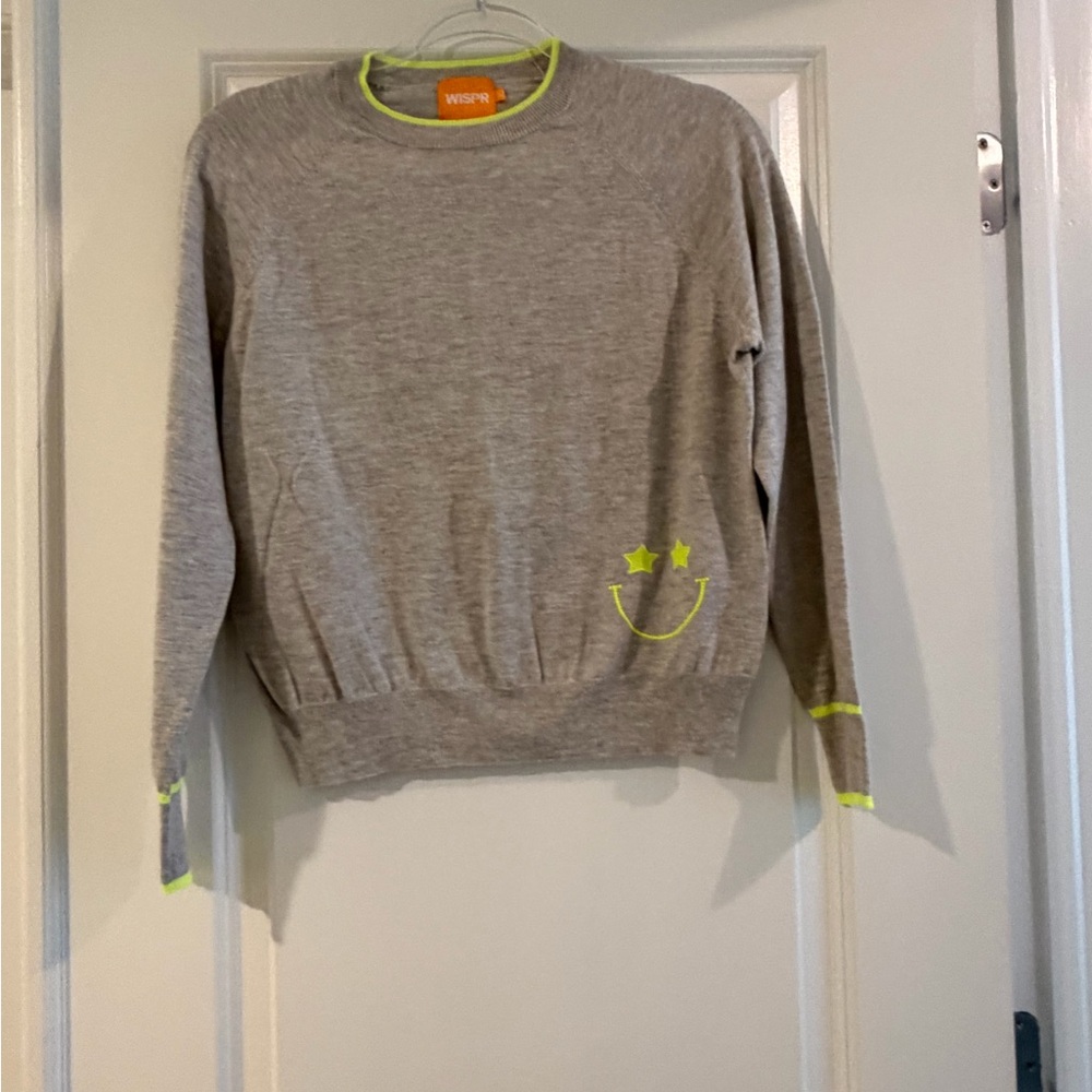WISPR Gray Sweater with Neon Accents